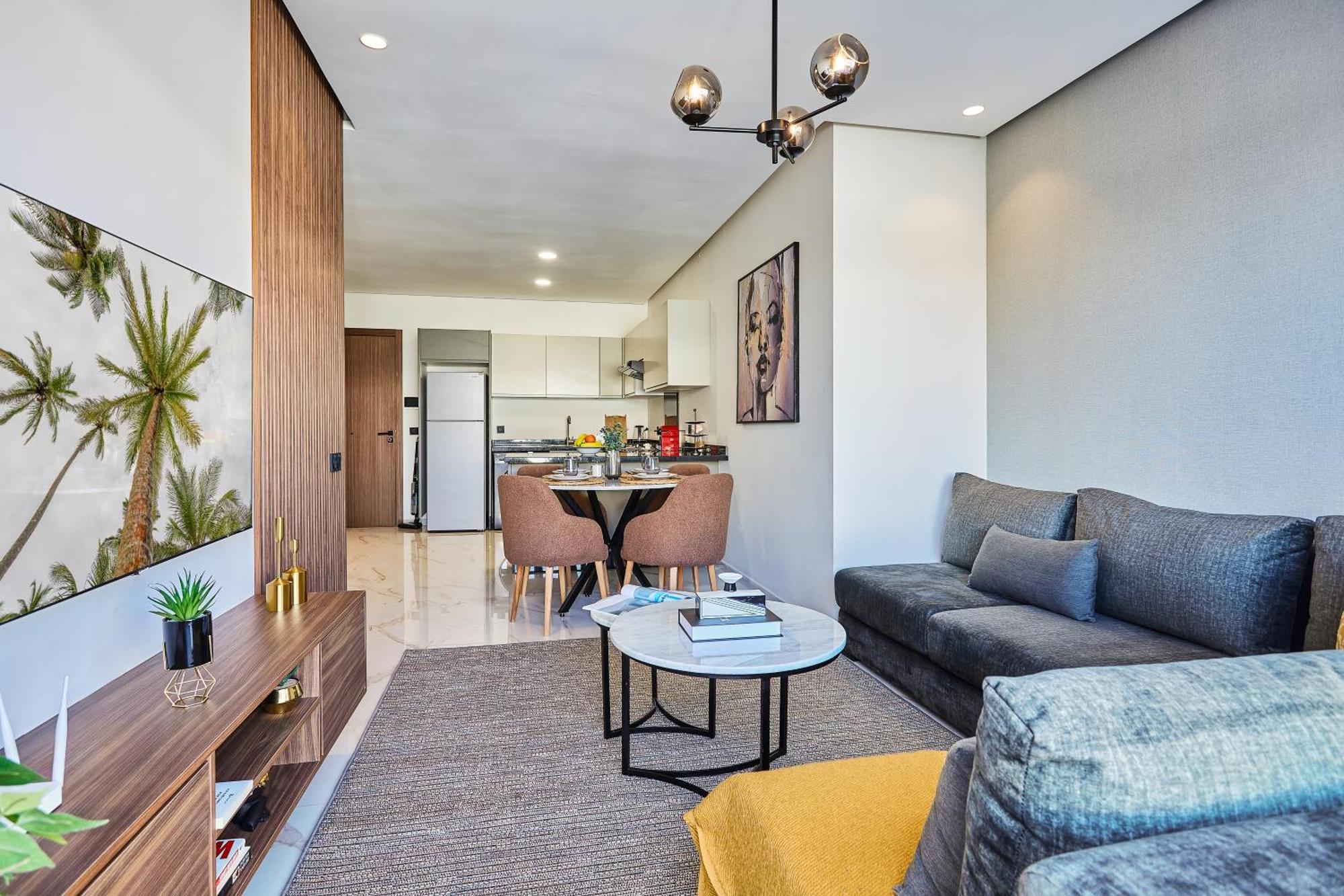 Sleek And Modern 2-Bed Unit In Downtown Casa Appartement Casablanca Buitenkant foto