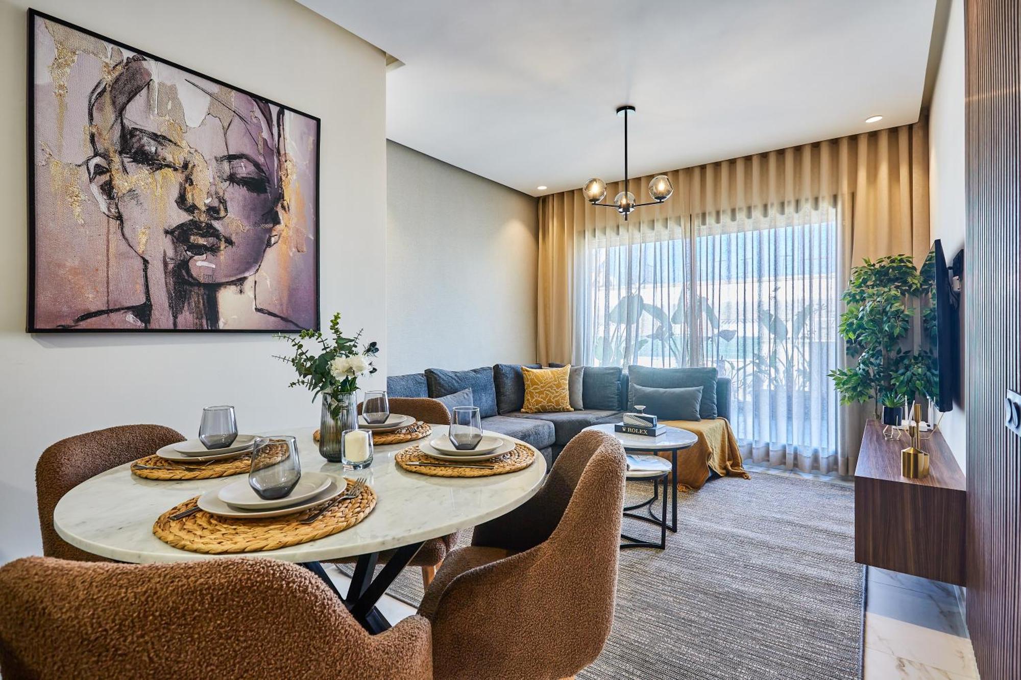 Sleek And Modern 2-Bed Unit In Downtown Casa Appartement Casablanca Buitenkant foto